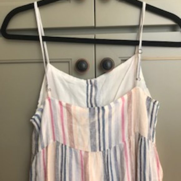 NWT Splendid Striped Linen Blend Tiered Maxi Dress - Picture 6 of 9